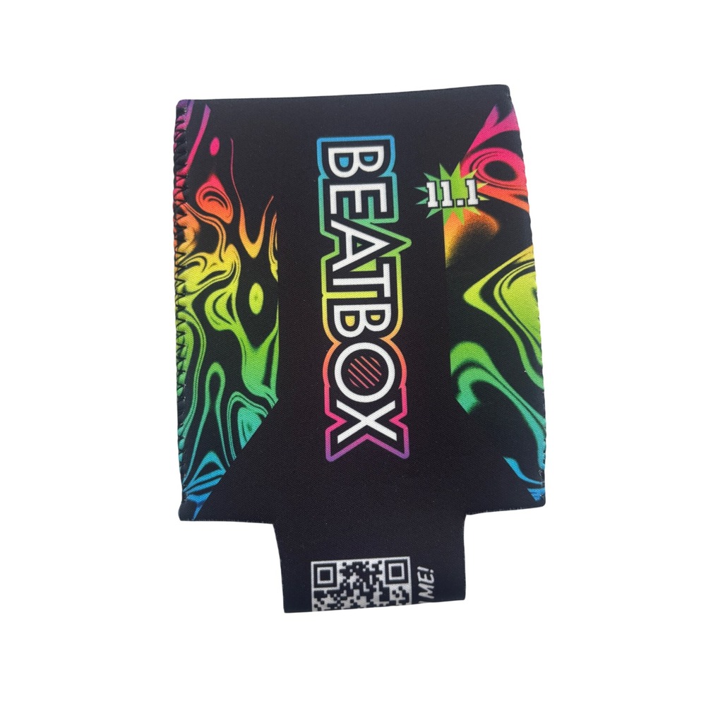 Outside Lands 2026 Beatbox Box Koozie Psychedelic Rainbow Festival Merch Black